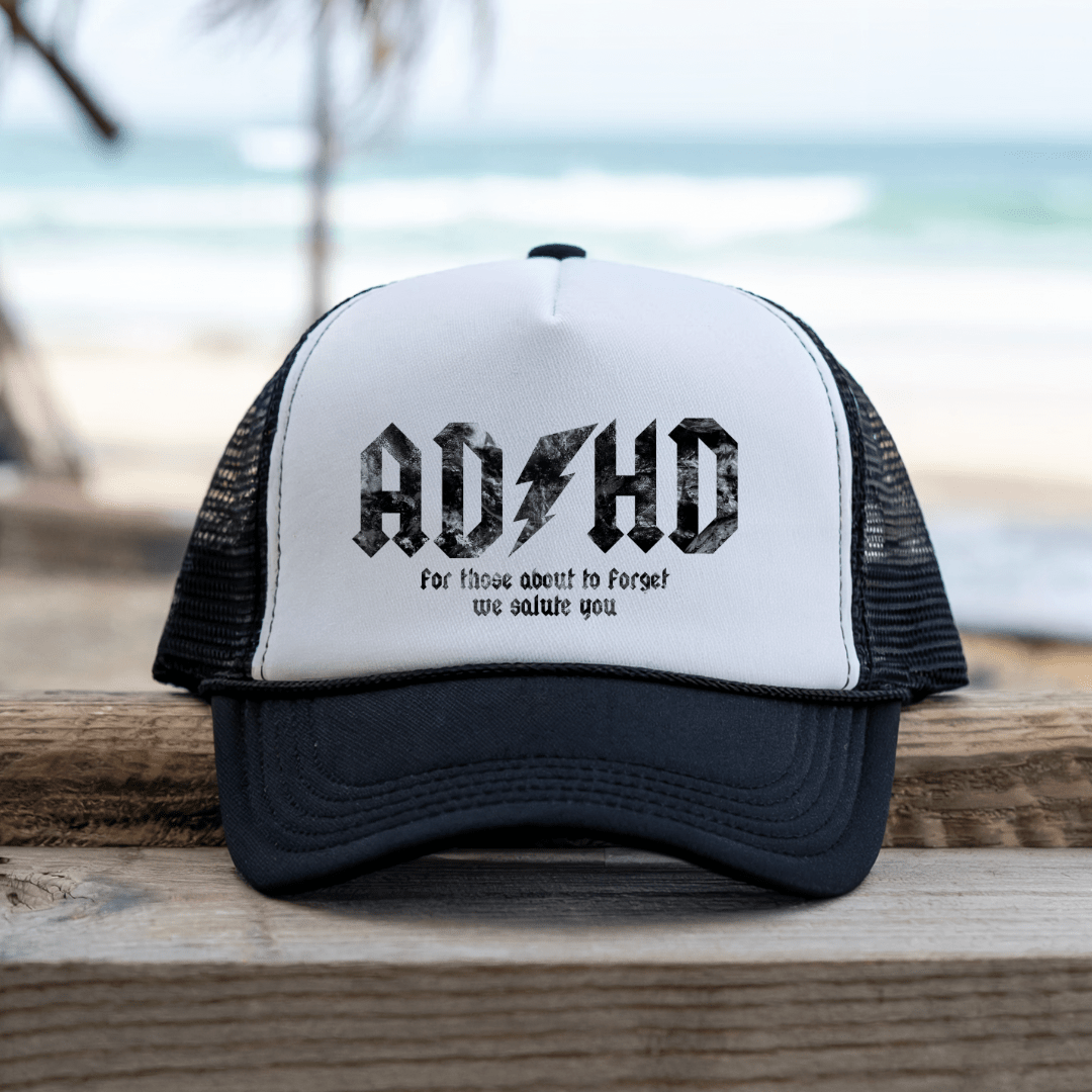 Printify Hats Black / One size ADHD - Trucker Hat