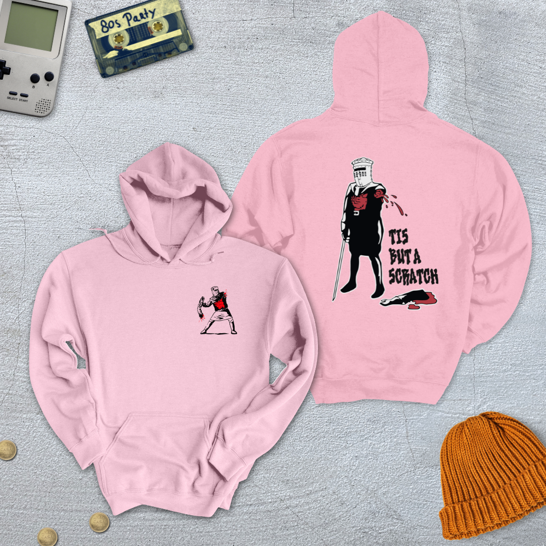 Printify Hoodie Light Pink / S Tis But A Scratch - Hoodie