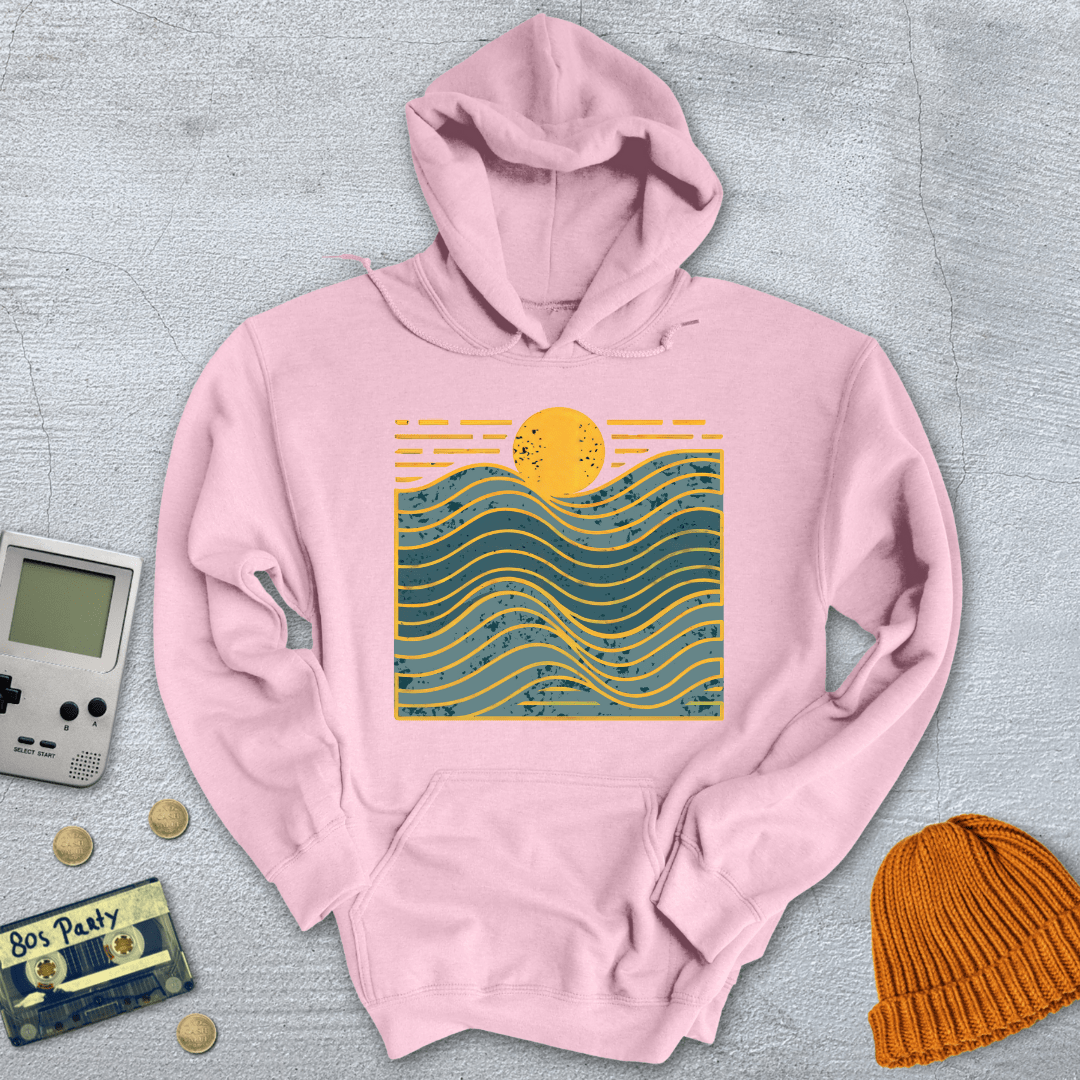 Printify Hoodie Light Pink / S Wavy Days - Hoodie