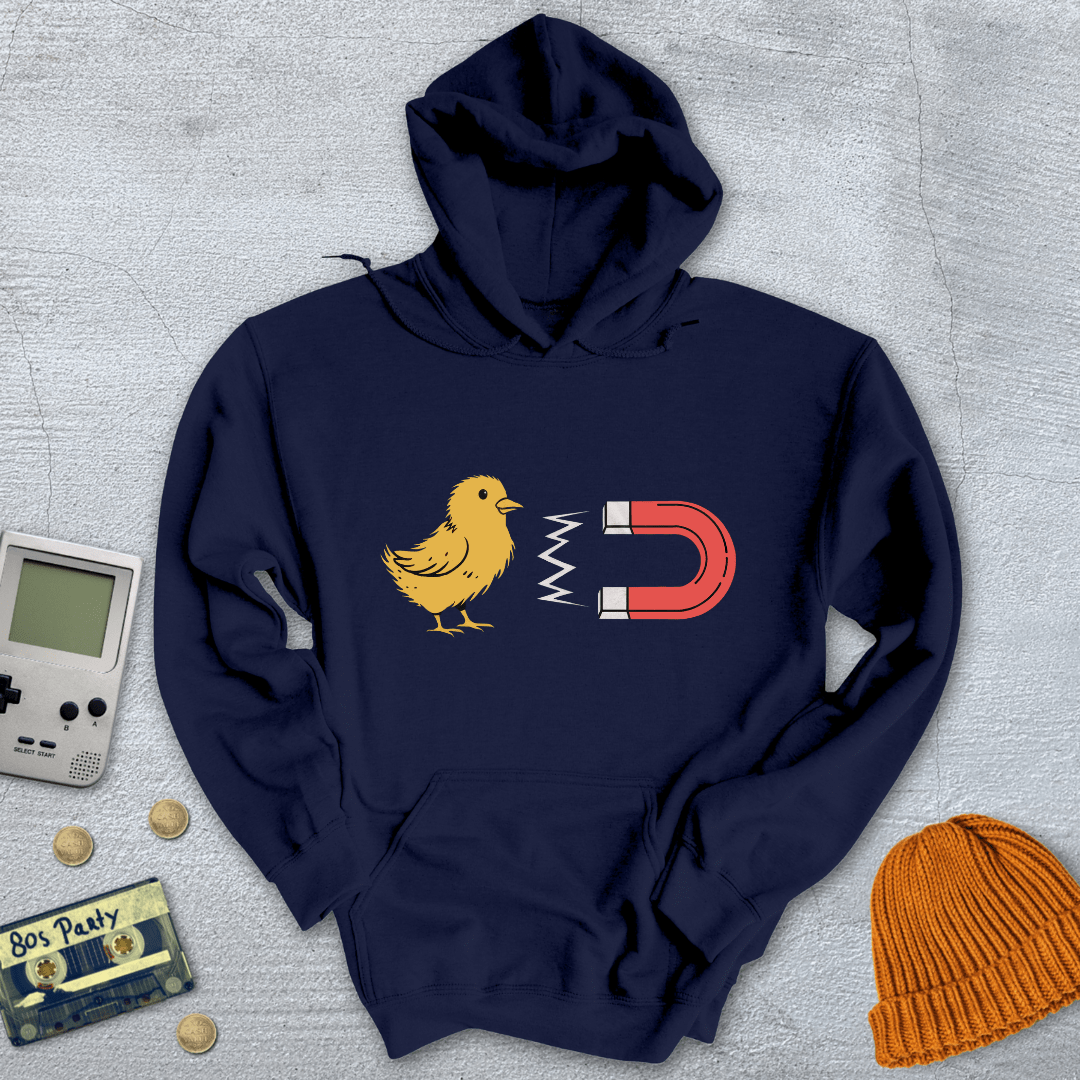 Printify Hoodie Navy / S Chick Magnet - Hoodie