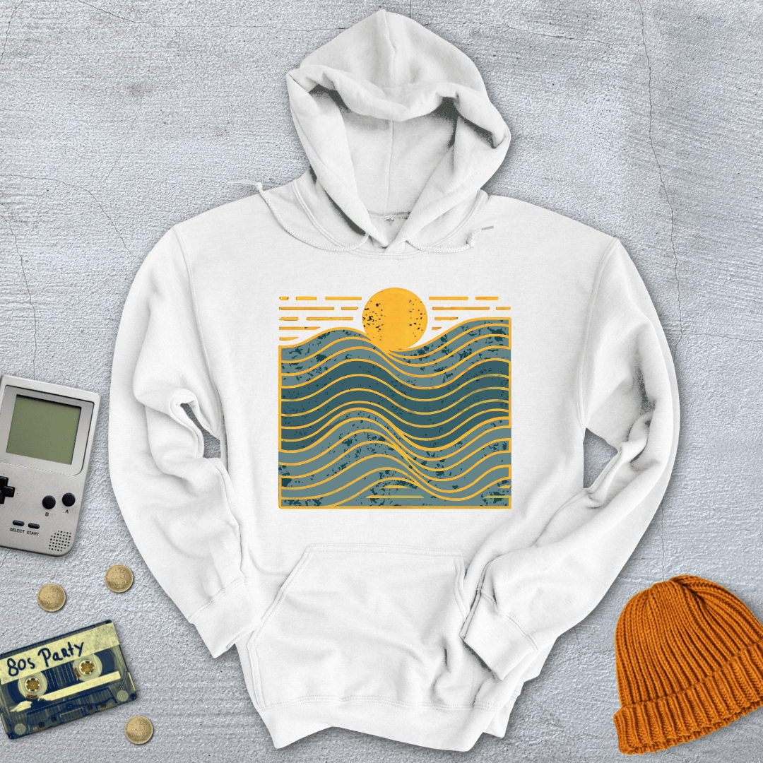 Printify Hoodie White / S Wavy Days - Hoodie