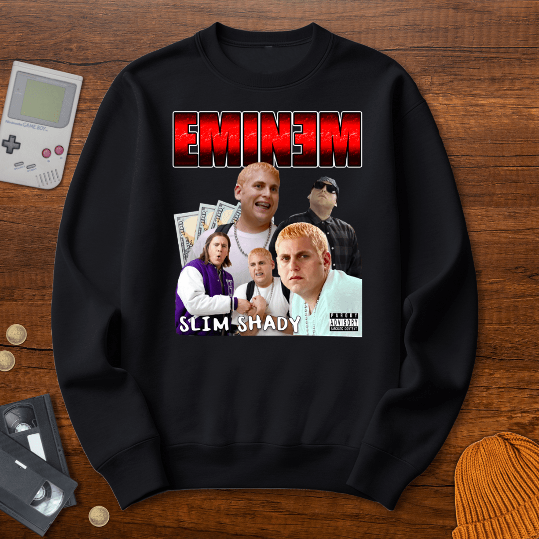 Printify Sweatshirt S / Black Slim Shady- Sweatshirt
