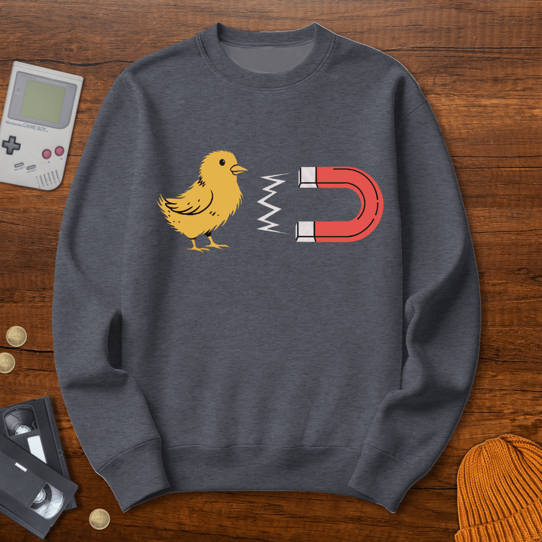Printify Sweatshirt S / Graphite Heather Chick Magnet - Sweatshirt