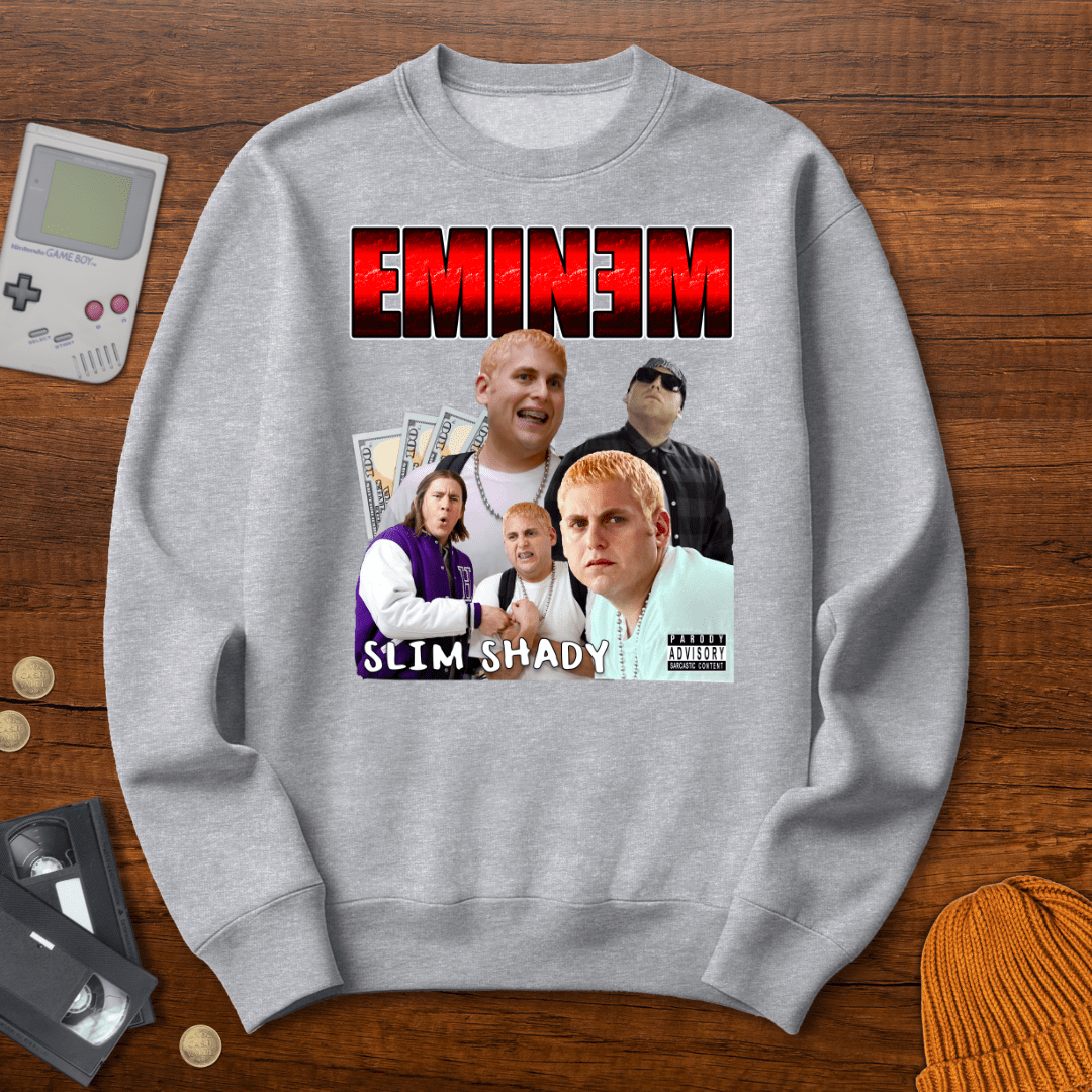 Printify Sweatshirt S / Sport Grey Slim Shady- Sweatshirt