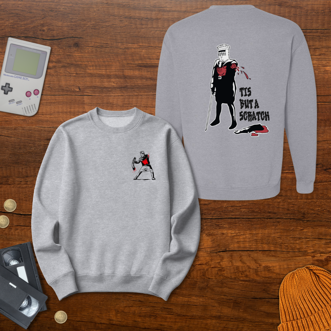 Printify Sweatshirt S / Sport Grey Tis But A Scratch - Sweatshirt