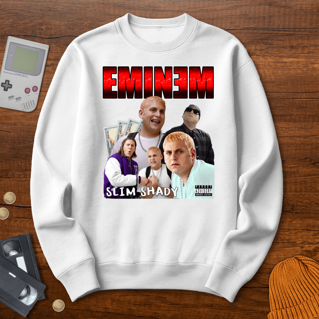 Printify Sweatshirt S / White Slim Shady- Sweatshirt