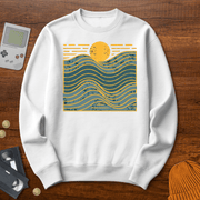 Printify Sweatshirt S / White Wavy Days- Sweatshirt