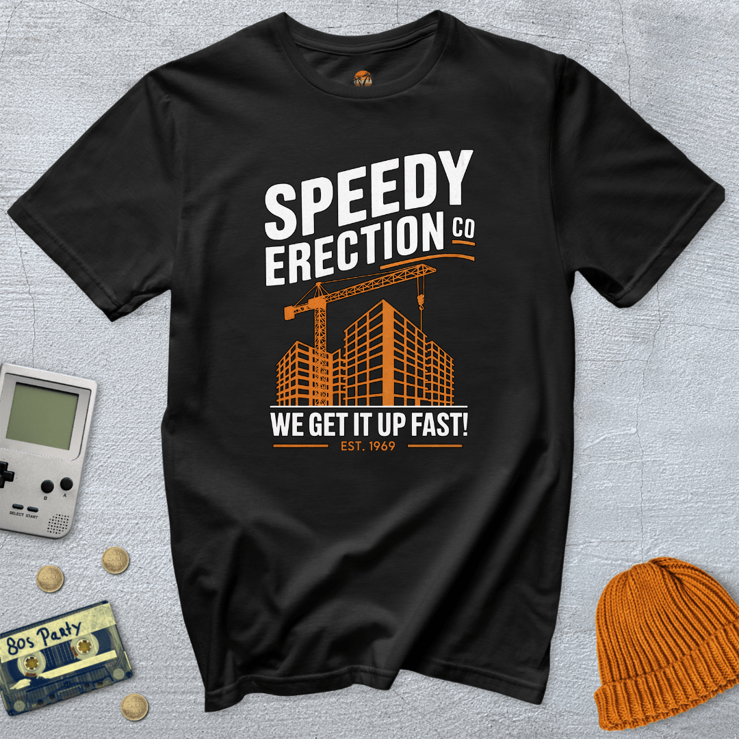 Printify T-Shirt Black / S Speedy Erections - Shirt