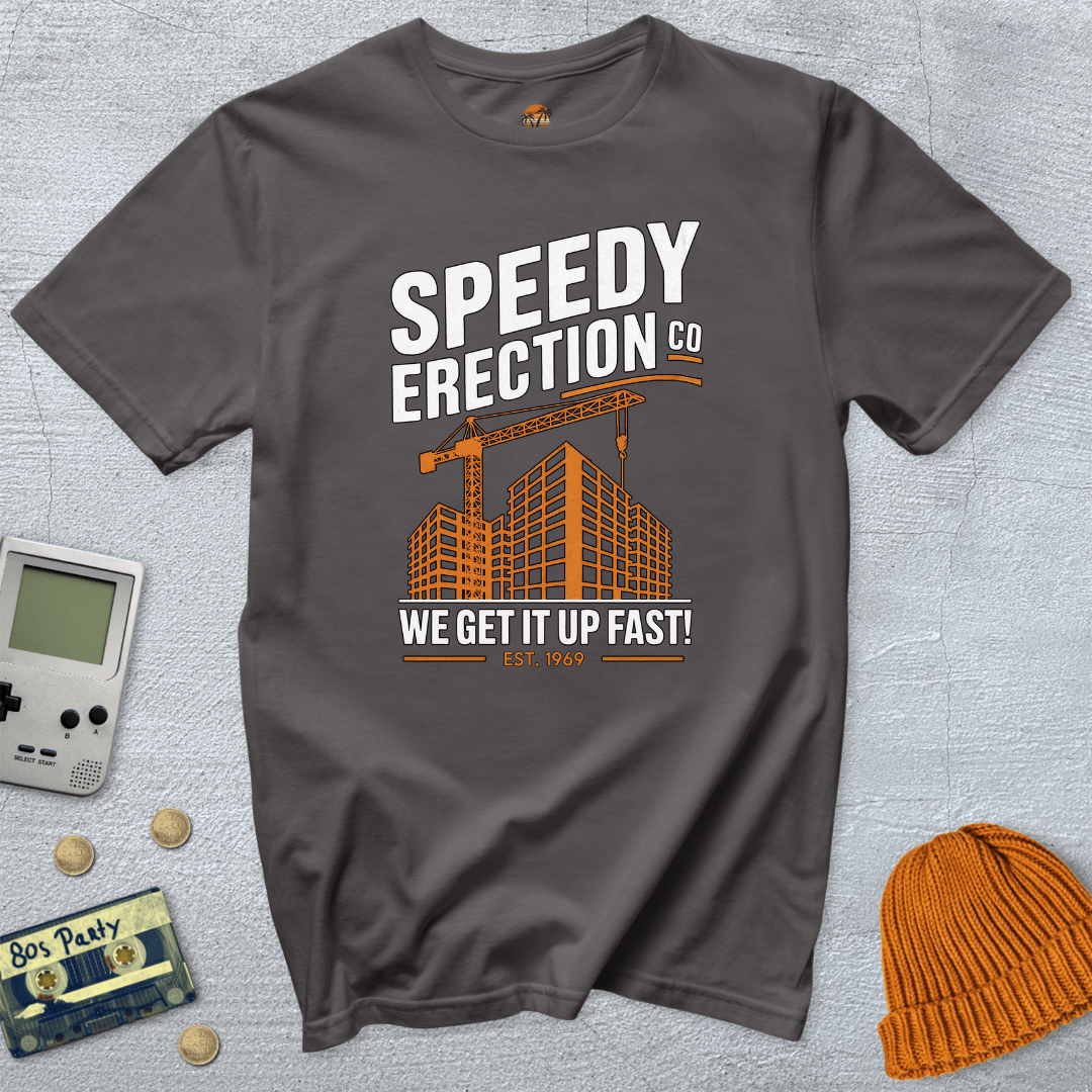 Printify T-Shirt Charcoal / S Speedy Erections - Shirt