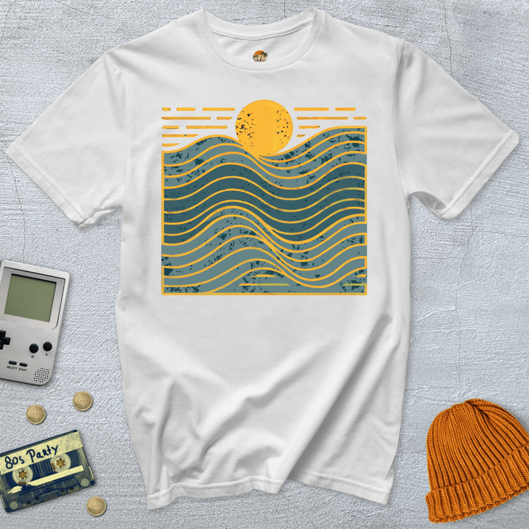 Printify T-Shirt White / S Wavy Days - Shirt