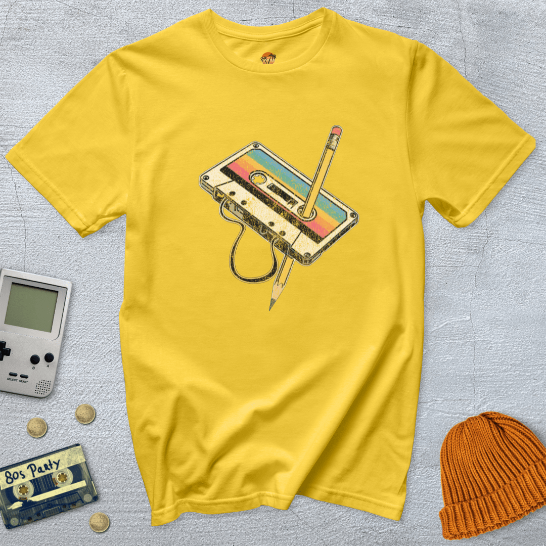 Cassette Rewind T-Shirt - Throwback Paradise