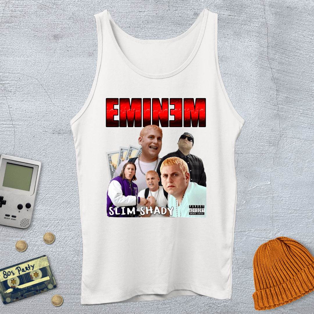 Printify Tank Top XS / White Slim Shady- Tank Top