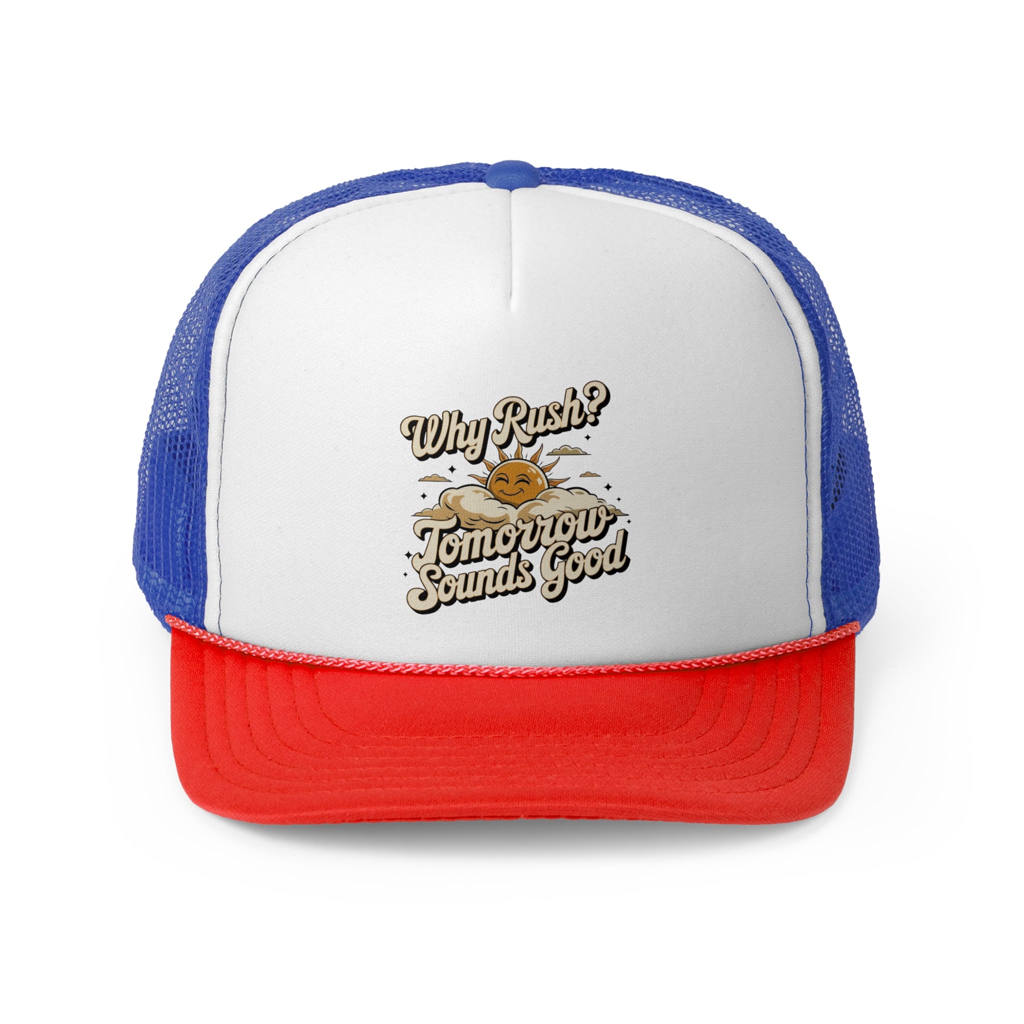 Why Rush - Retro Trucker Cap - Throwback Paradise