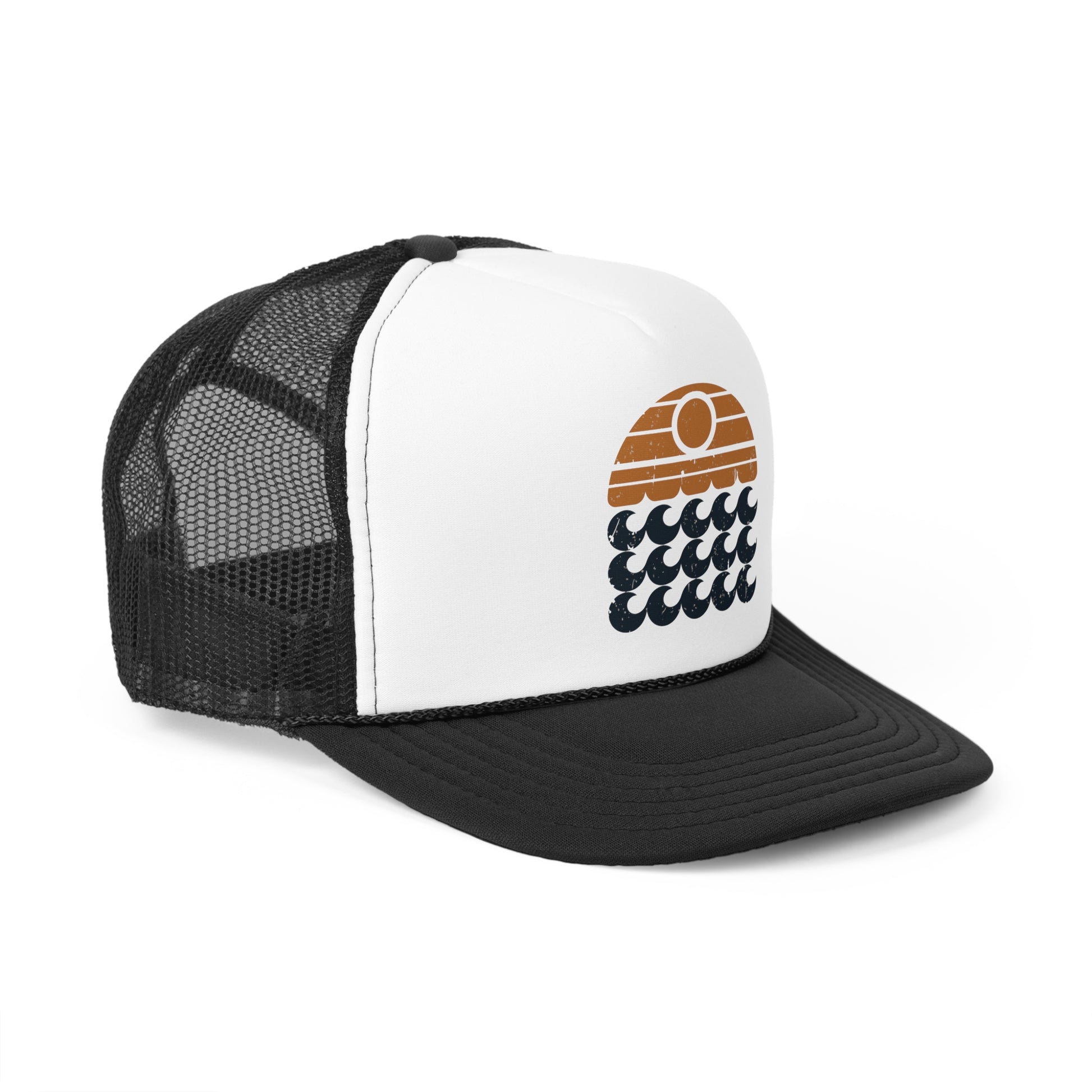 Sunset Swell - Retro Trucker Cap - Throwback Paradise