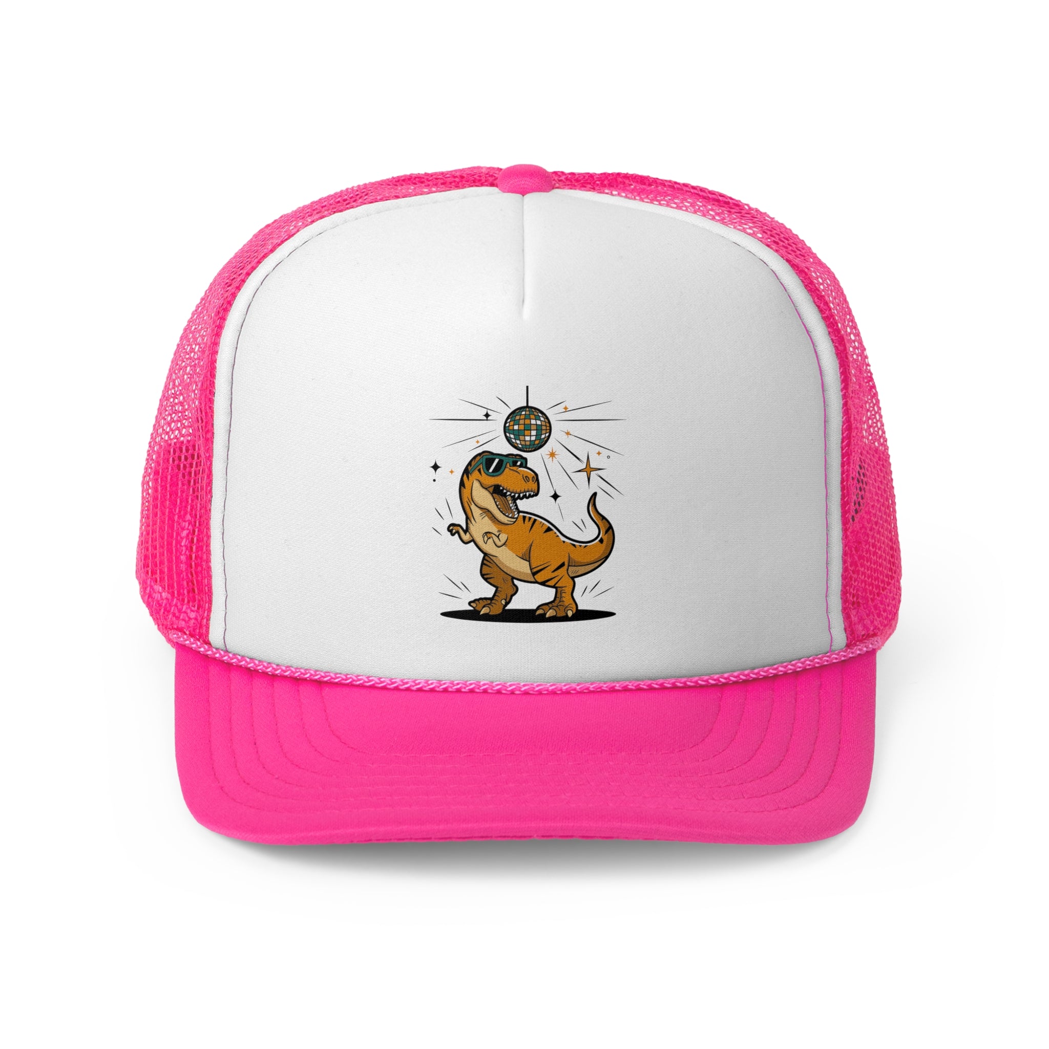 Disco Dino - Retro Trucker Cap - Throwback Paradise #