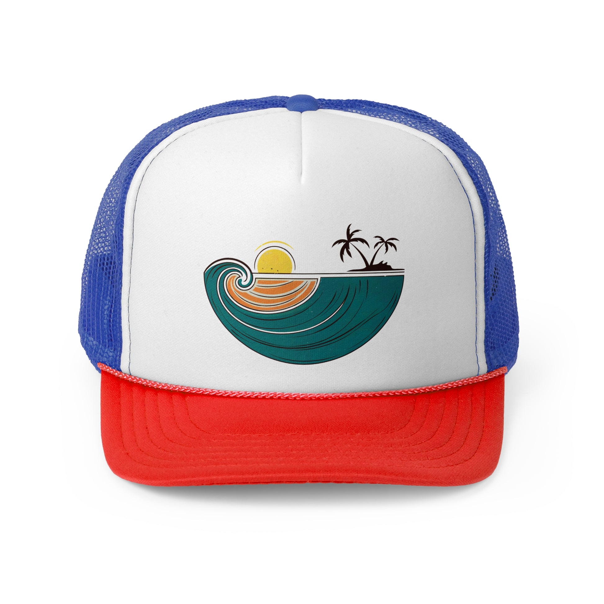 Tropical Wave Paradise - Retro Trucker Cap - Throwback Paradise