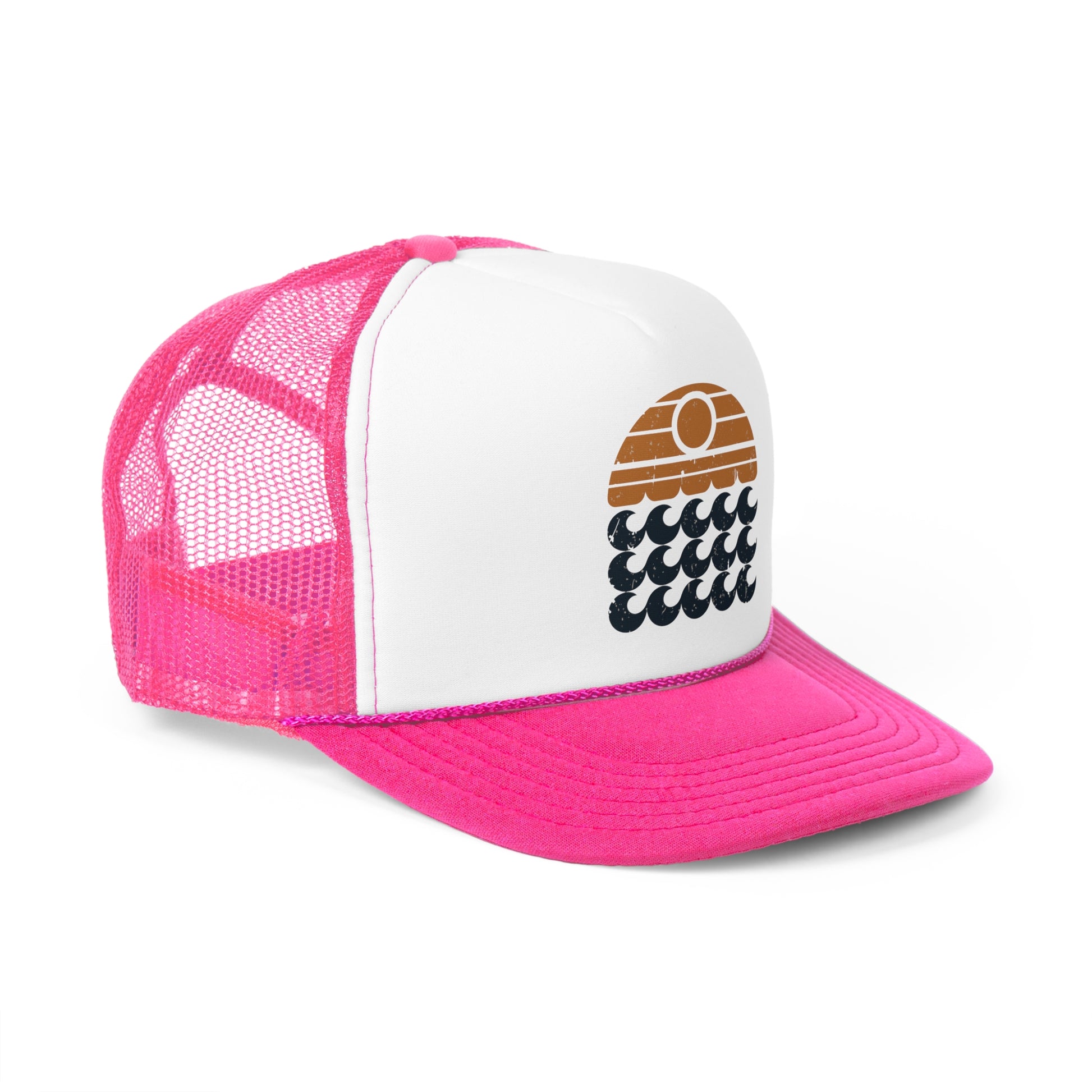 Sunset Swell - Retro Trucker Cap - Throwback Paradise
