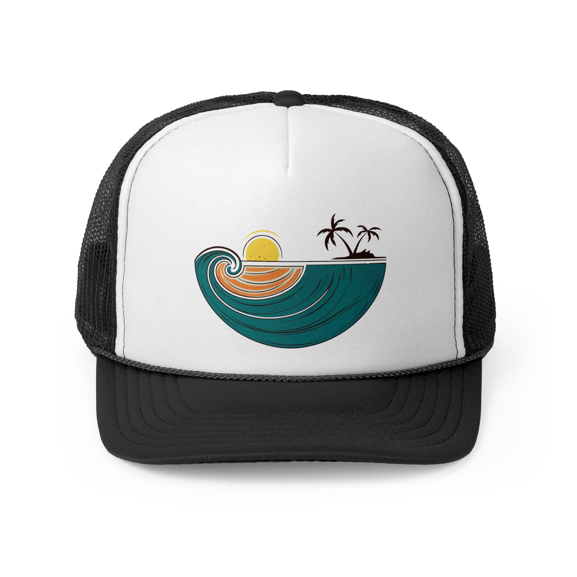 Tropical Wave Paradise - Retro Trucker Cap - Throwback Paradise