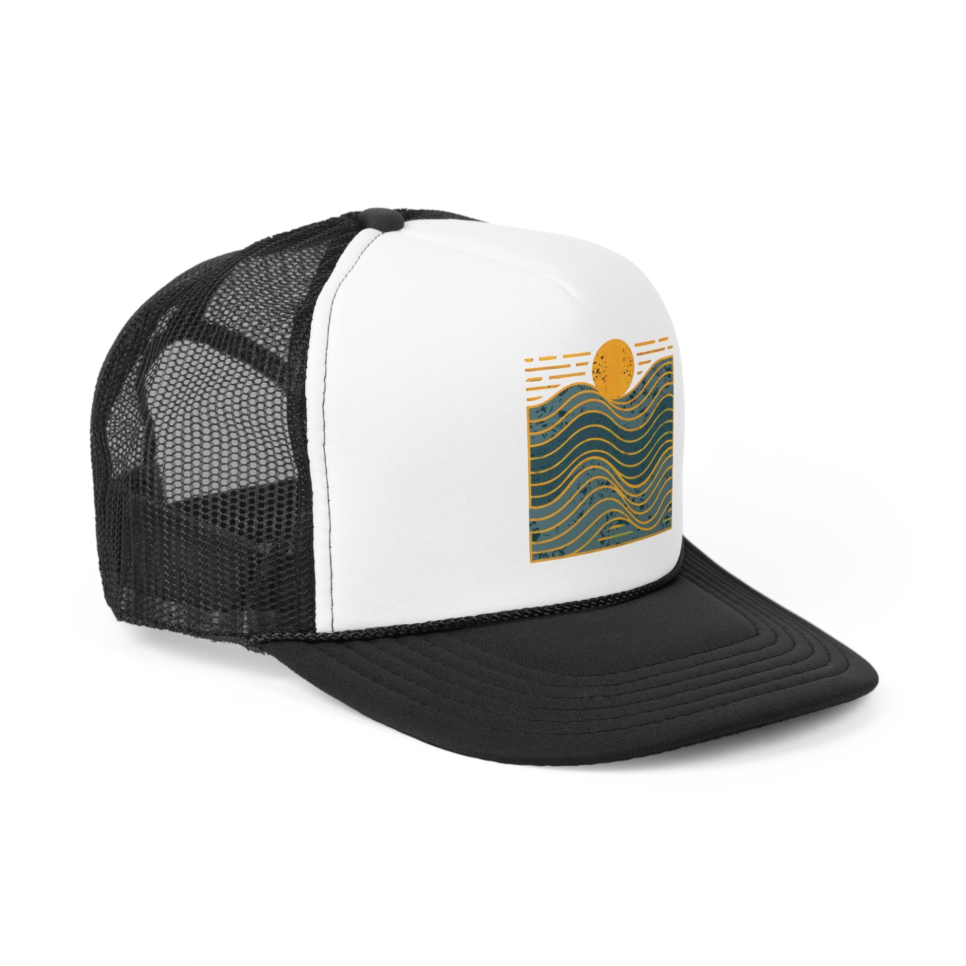 Golden Waves - Retro Trucker Cap - Throwback Paradise