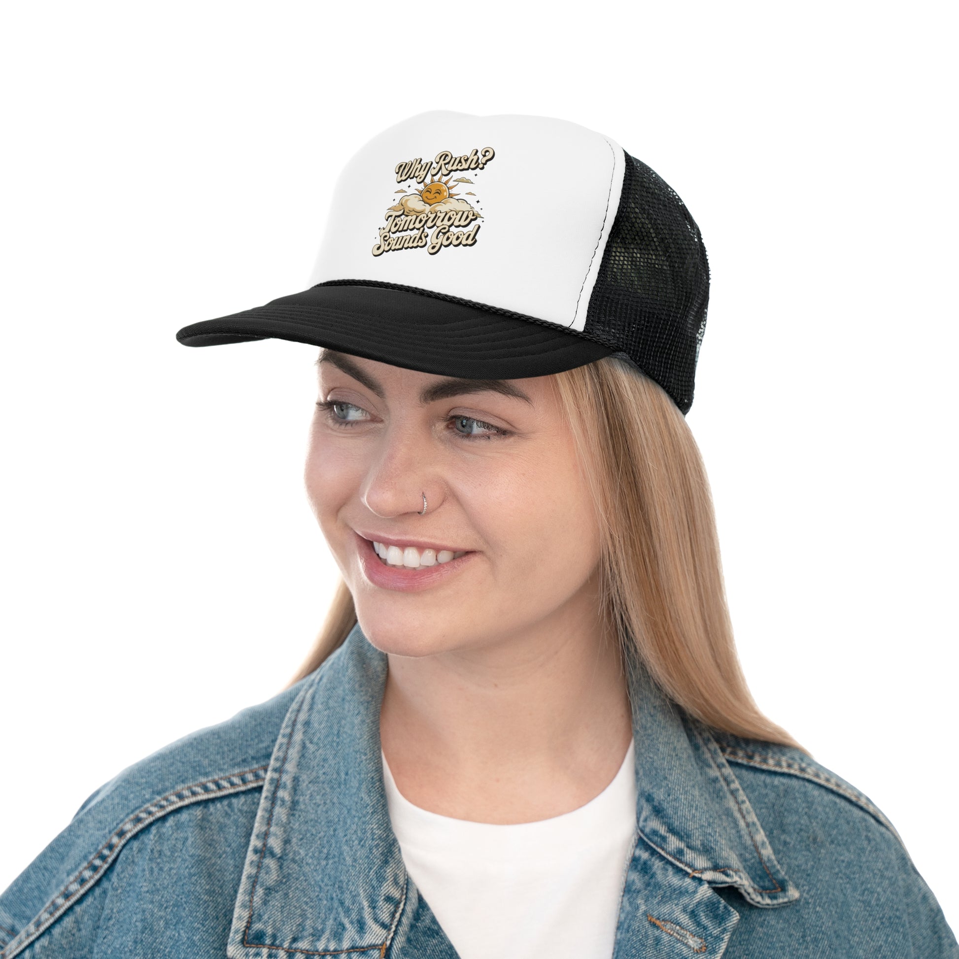 Why Rush - Retro Trucker Cap - Throwback Paradise