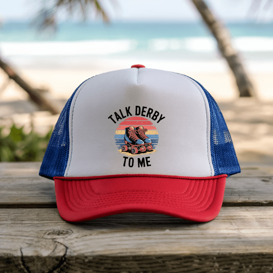 Talk Derby - Trucker Hat - Throwback Paradise
