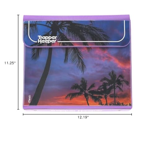 Mead Trapper Keeper Binder, Retro Design, 1 Inch Binder with Folders and Pockets, Holds 8 - 1/2" x 11" Paper, Shapes (260038CQ1 - ECM) - Throwback Paradise