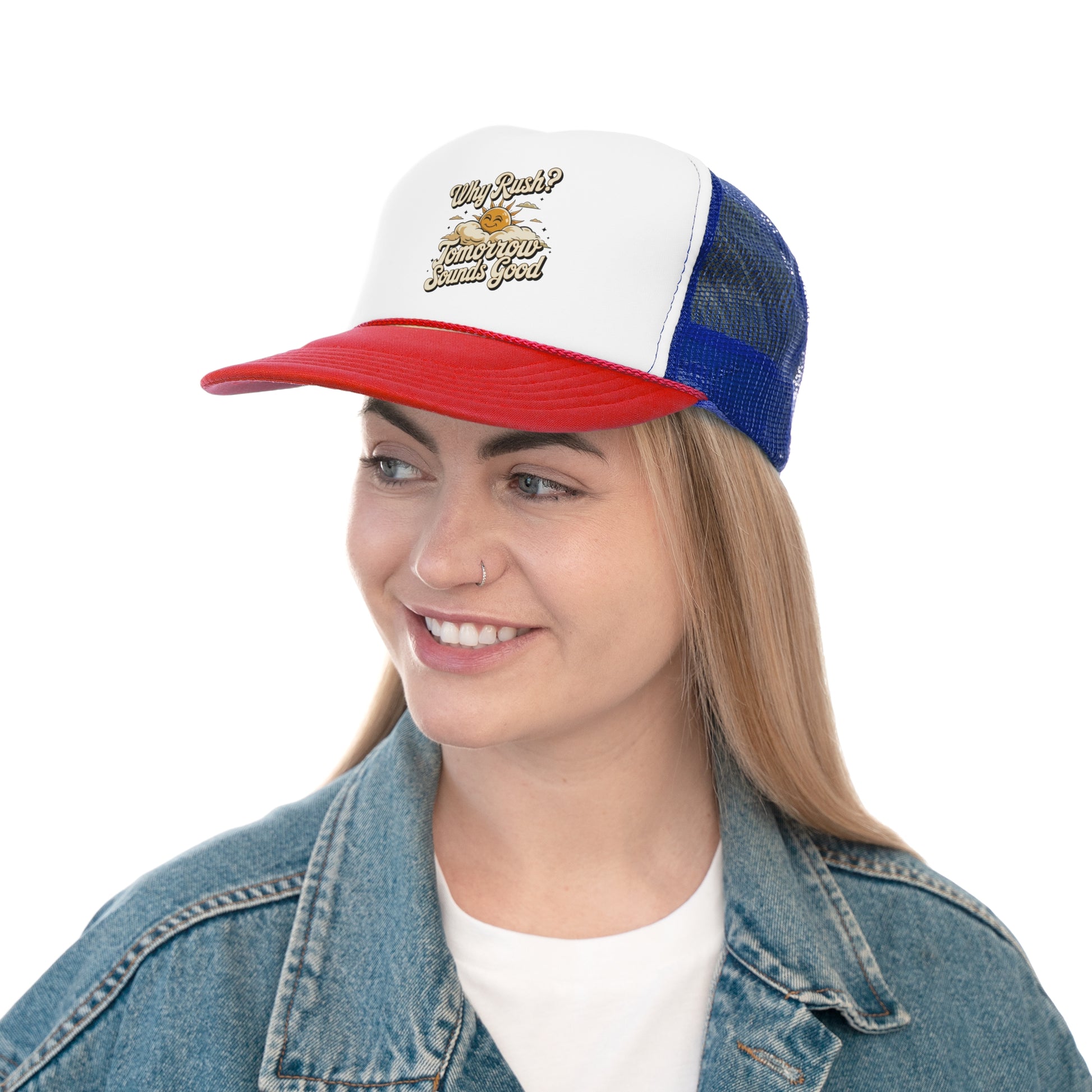 Why Rush - Retro Trucker Cap - Throwback Paradise