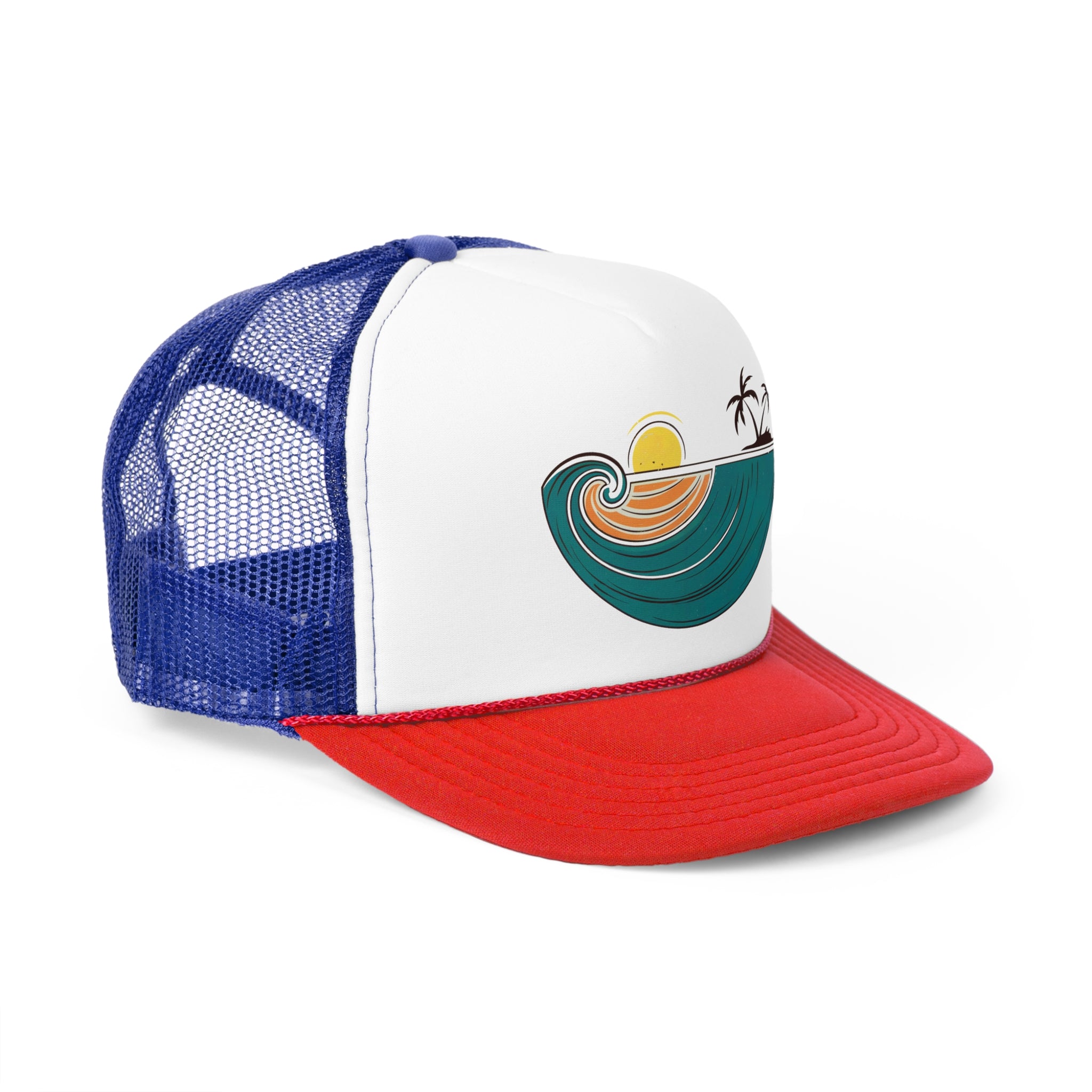 Tropical Wave Paradise - Retro Trucker Cap - Throwback Paradise