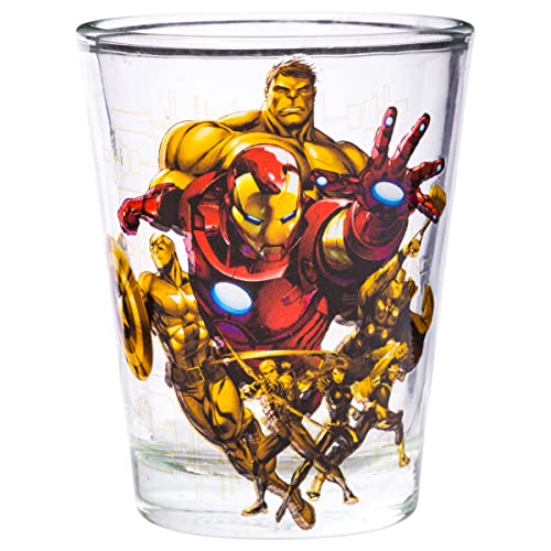 Silver Buffalo Nickelodeon Retro Featuring Rocko, Angelica, Stimpy, and Arnold 4 Pack Mini Glass Set, 1.5 Ounces - Throwback Paradise