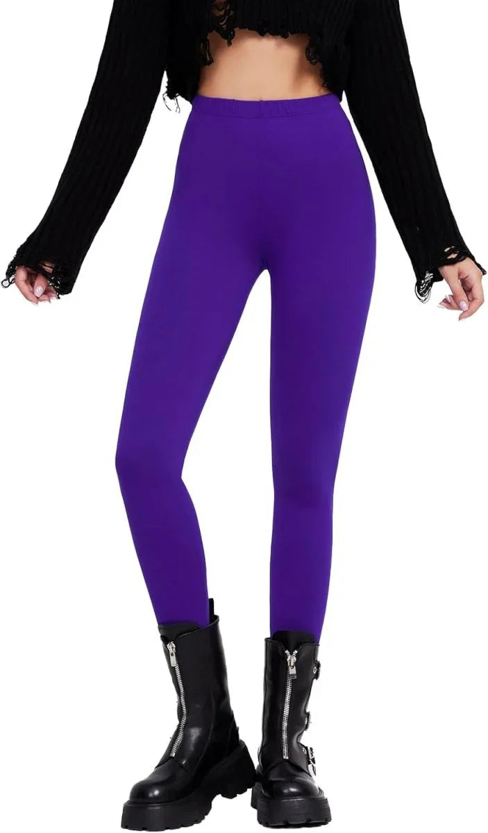 sissycos Women's 80s Leggings Neon Artistic Splash Printed Buttery Soft Stretchy Pants - Throwback Paradise