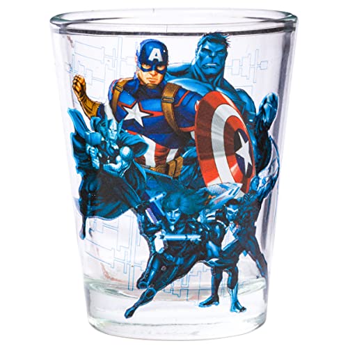 Silver Buffalo Nickelodeon Retro Featuring Rocko, Angelica, Stimpy, and Arnold 4 Pack Mini Glass Set, 1.5 Ounces - Throwback Paradise