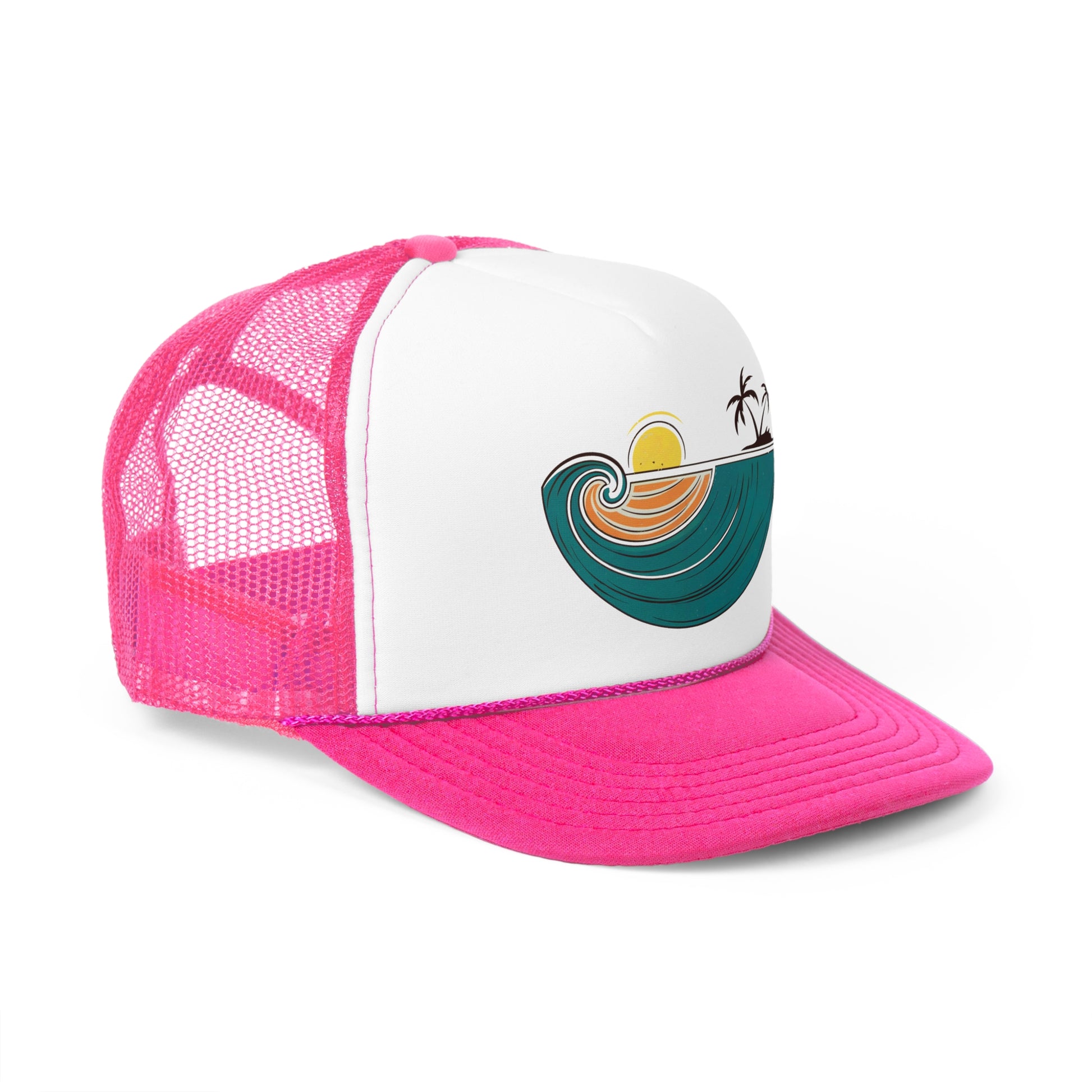 Tropical Wave Paradise - Retro Trucker Cap - Throwback Paradise