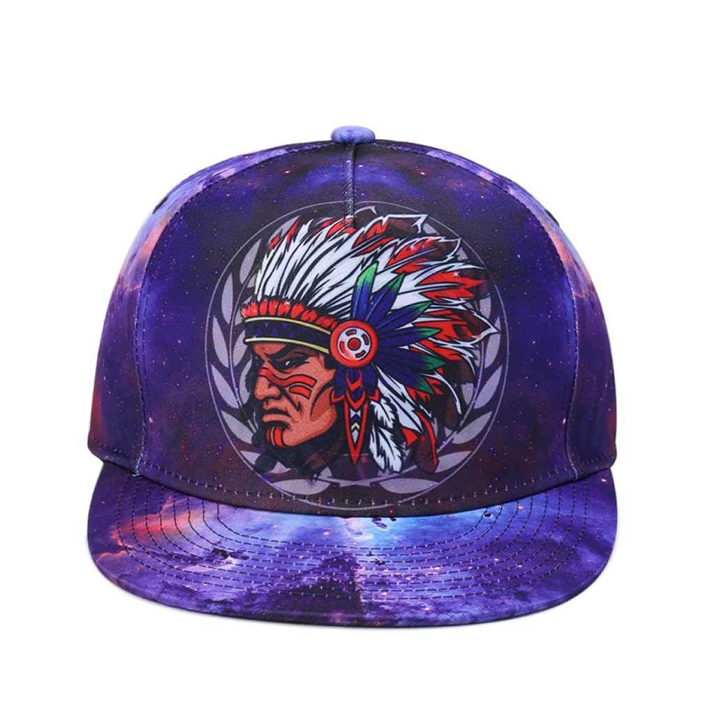 Quanhaigou Snapback Hat for Men Women,Hip Hop Style Colorful Flat Bill Hats Teens Adjustable Baseball Cap - Throwback Paradise