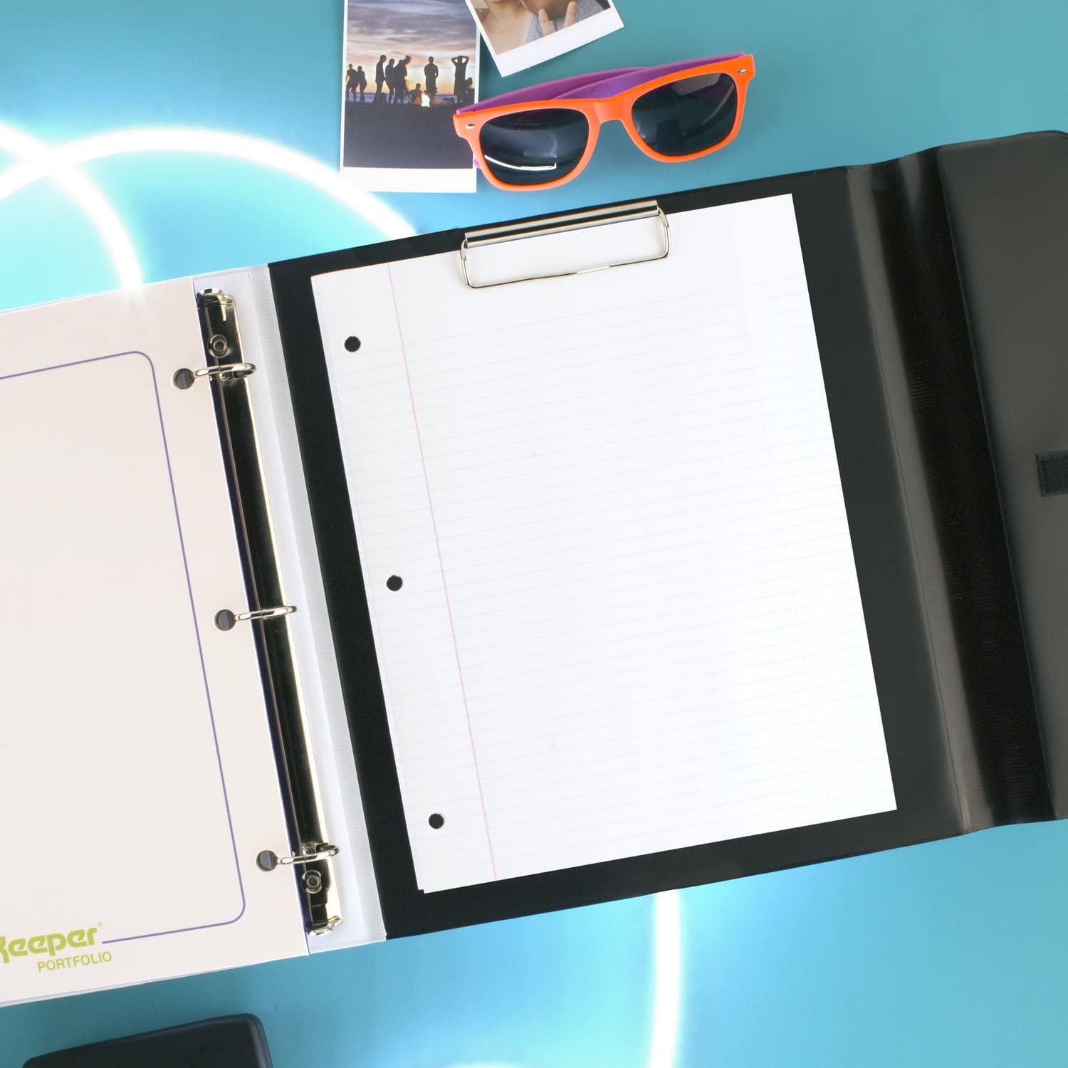 Mead Trapper Keeper Binder, Retro Design, 1 Inch Binder with Folders and Pockets, Holds 8 - 1/2" x 11" Paper, Shapes (260038CQ1 - ECM) - Throwback Paradise