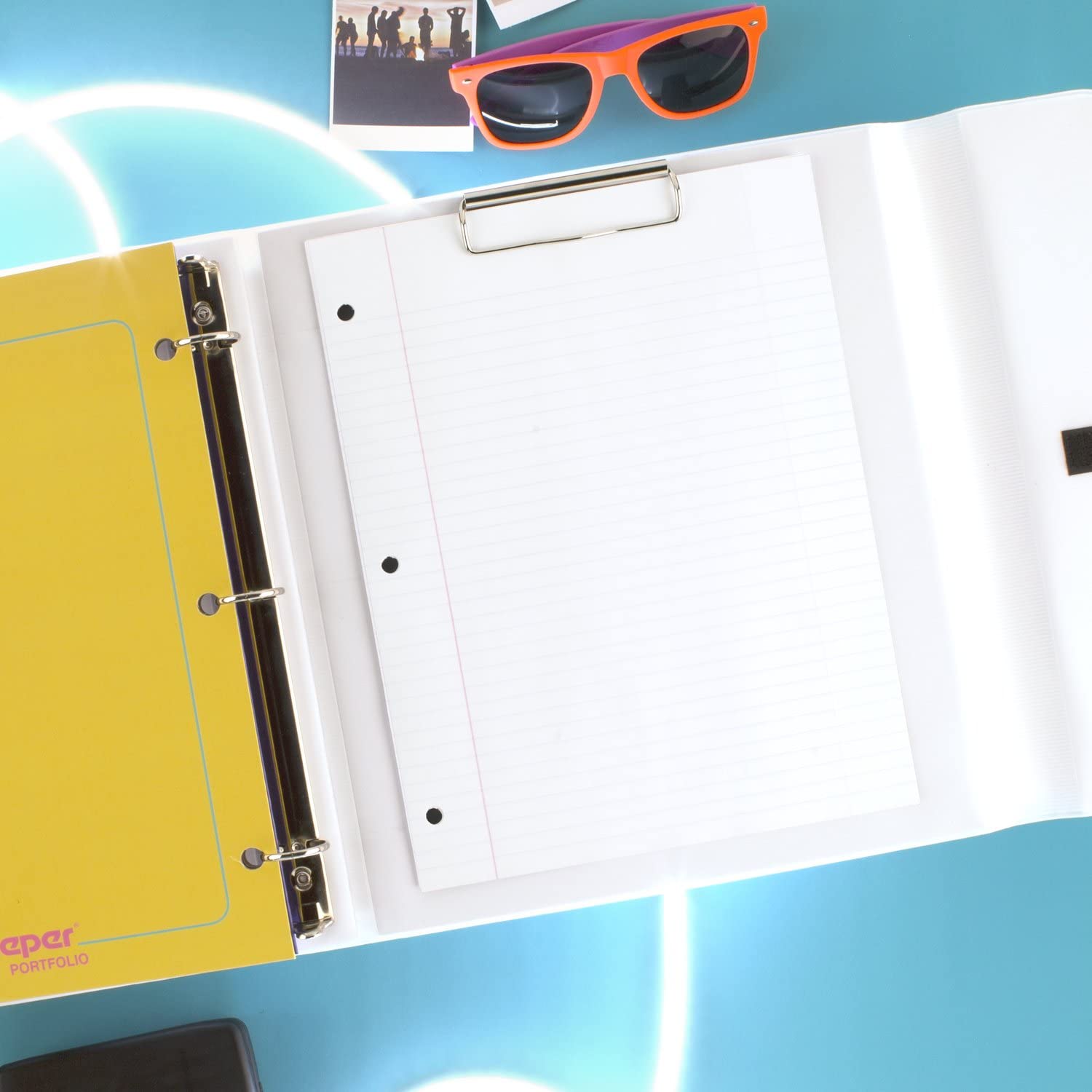 Mead Trapper Keeper Binder, Retro Design, 1 Inch Binder with Folders and Pockets, Holds 8 - 1/2" x 11" Paper, Shapes (260038CQ1 - ECM) - Throwback Paradise