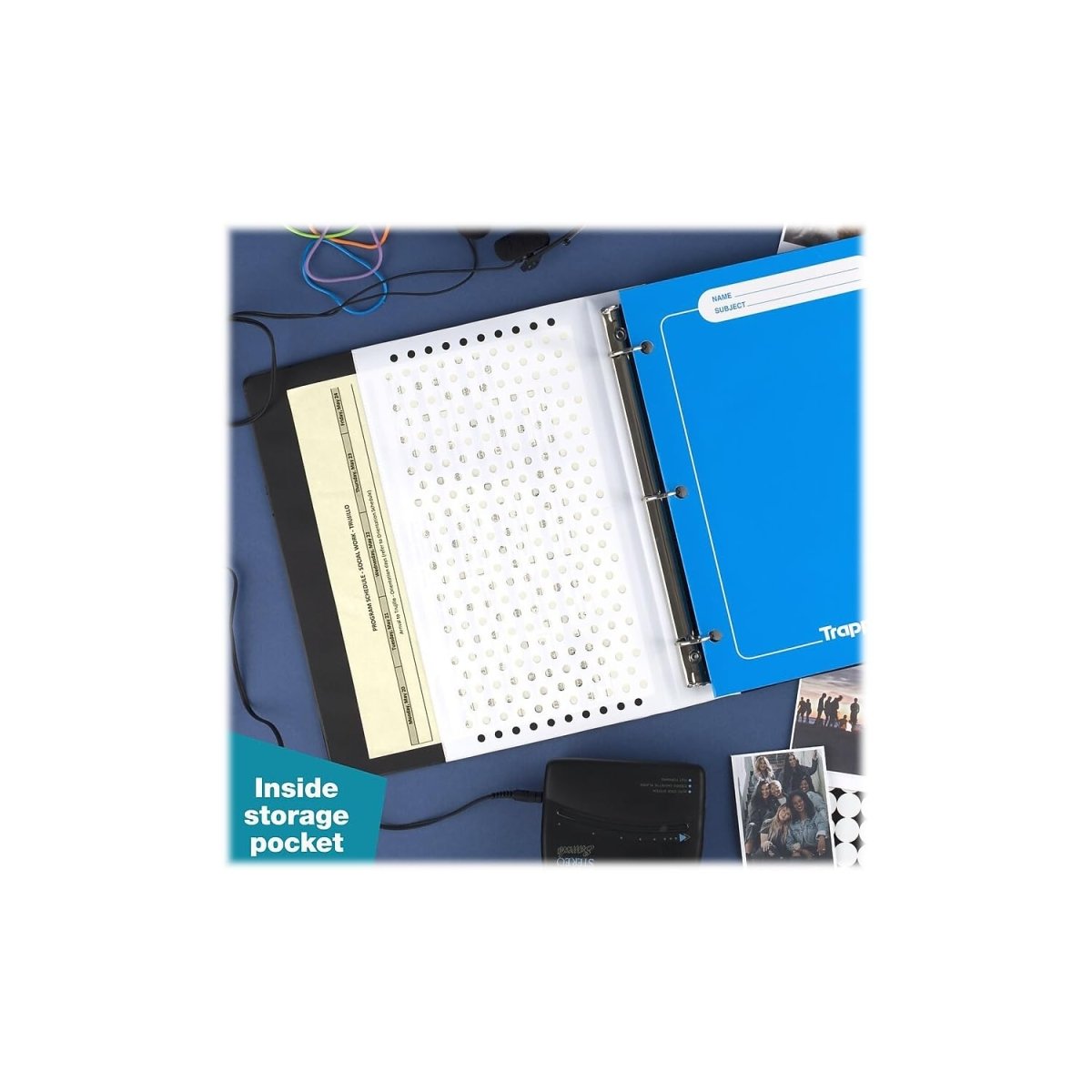 Mead Trapper Keeper Binder, Retro Design, 1 Inch Binder with Folders and Pockets, Holds 8 - 1/2" x 11" Paper, Shapes (260038CQ1 - ECM) - Throwback Paradise