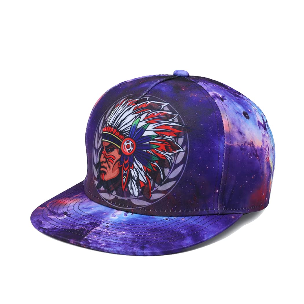 Quanhaigou Snapback Hat for Men Women,Hip Hop Style Colorful Flat Bill Hats Teens Adjustable Baseball Cap - Throwback Paradise