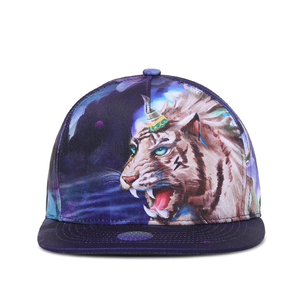 Quanhaigou Snapback Hat for Men Women,Hip Hop Style Colorful Flat Bill Hats Teens Adjustable Baseball Cap - Throwback Paradise