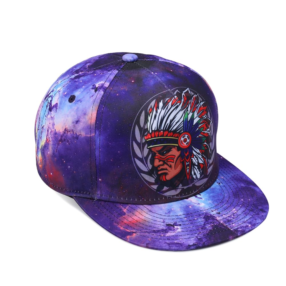 Quanhaigou Snapback Hat for Men Women,Hip Hop Style Colorful Flat Bill Hats Teens Adjustable Baseball Cap - Throwback Paradise