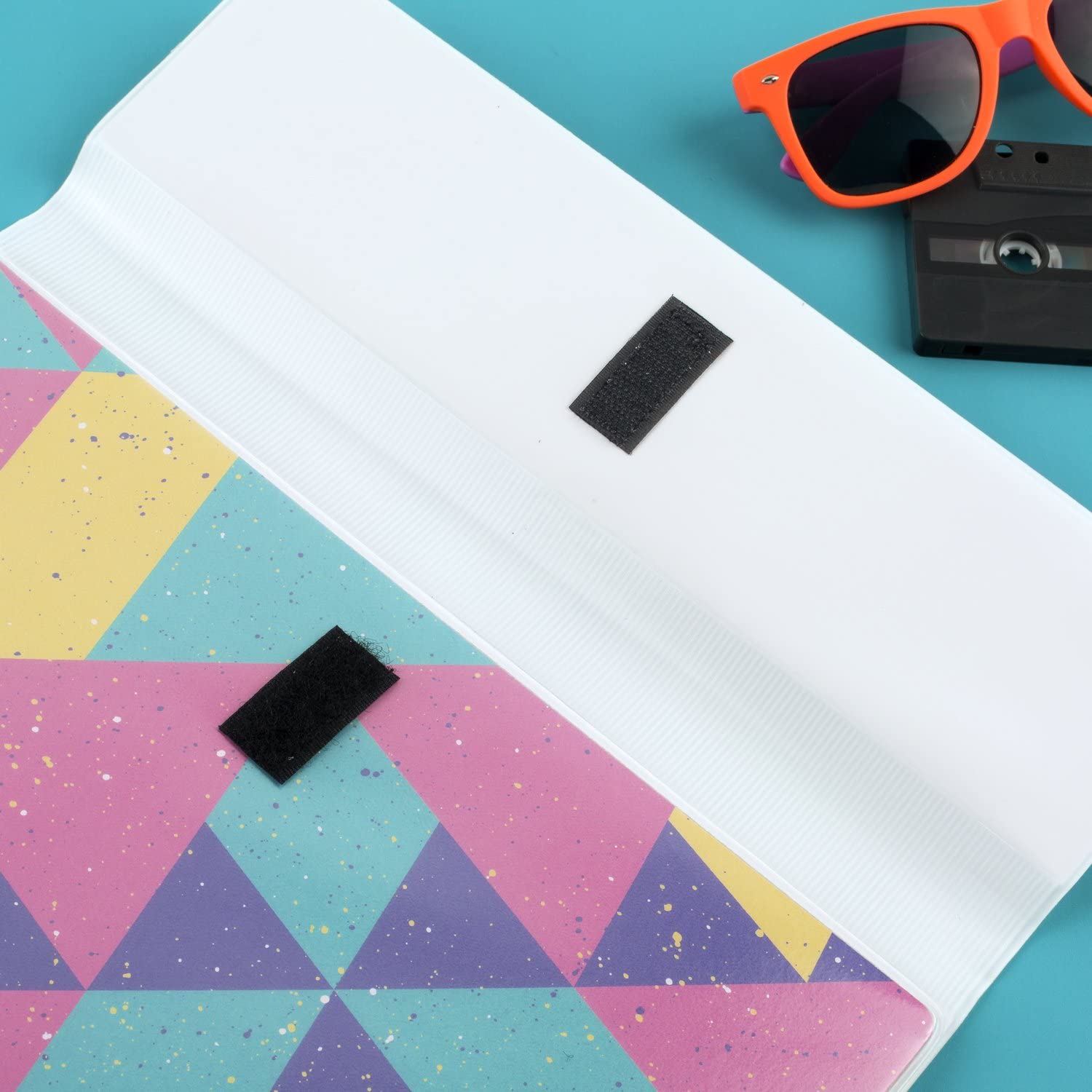 Mead Trapper Keeper Binder, Retro Design, 1 Inch Binder with Folders and Pockets, Holds 8 - 1/2" x 11" Paper, Shapes (260038CQ1 - ECM) - Throwback Paradise