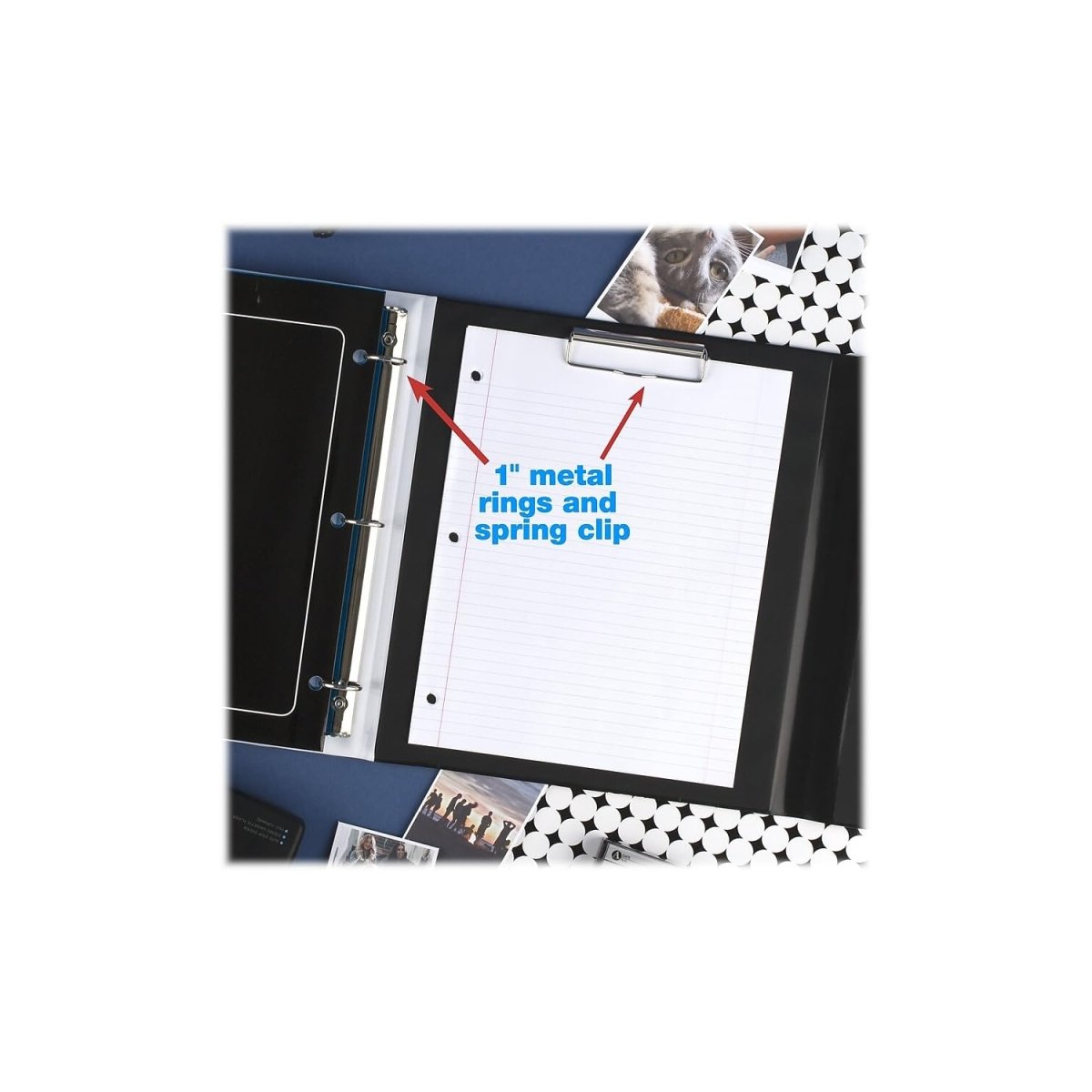 Mead Trapper Keeper Binder, Retro Design, 1 Inch Binder with Folders and Pockets, Holds 8 - 1/2" x 11" Paper, Shapes (260038CQ1 - ECM) - Throwback Paradise