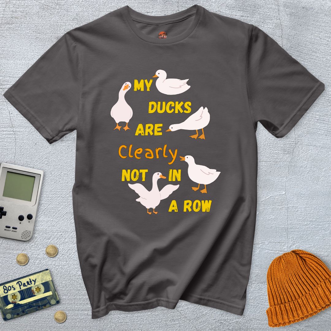 Ducks Not in a Row Funny T-Shirt - Throwback Paradise