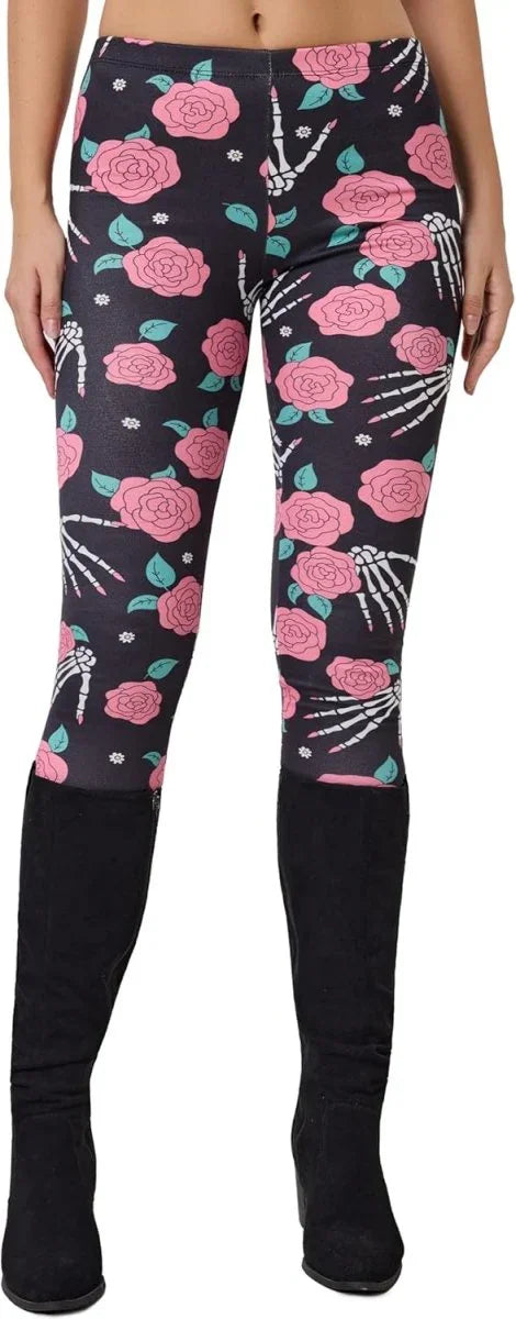 sissycos Women's 80s Leggings Neon Artistic Splash Printed Buttery Soft Stretchy Pants - Throwback Paradise