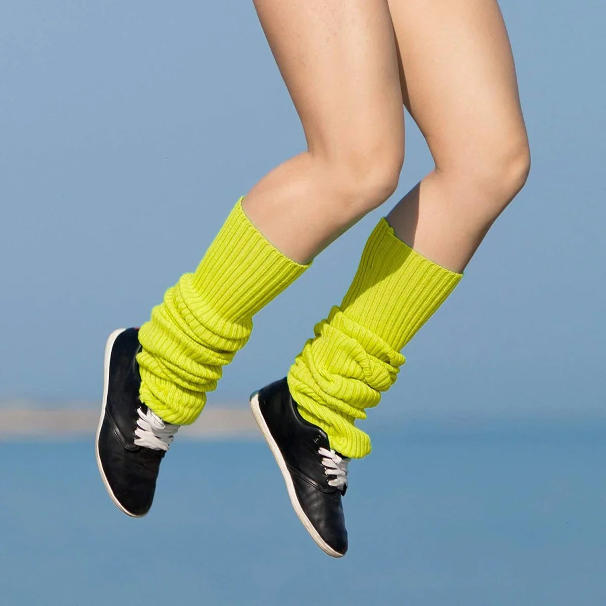 Syhood 80s Women Neon Leg Warmers Knit Ribbed Leg Warmer for Party Accessories - Throwback Paradise
