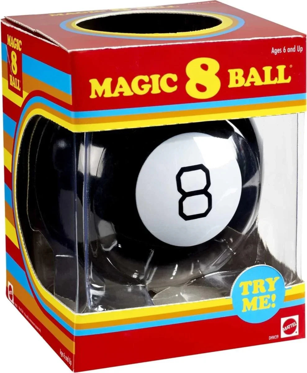 Mattel Games Magic 8 Ball Novelty Fortune - Telling Toy, Retro Look for Kids, Grown - Ups, Families, Parties & Travel (Amazon Exclusive) - Throwback Paradise