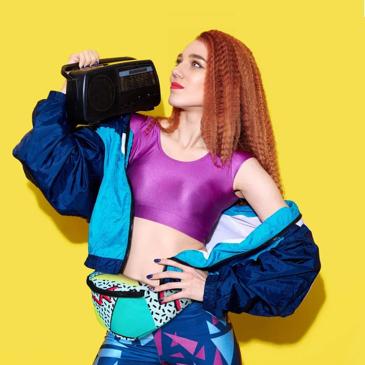 Sotiff 2 Pcs 80s 90s Fanny Pack Retro Waist Packs for Men Women Adjustable Casual Waist Bag Neon Cute Vintage Hiking Belt Bags for Travel Party Festival Hiking(Neon Style) - Throwback Paradise