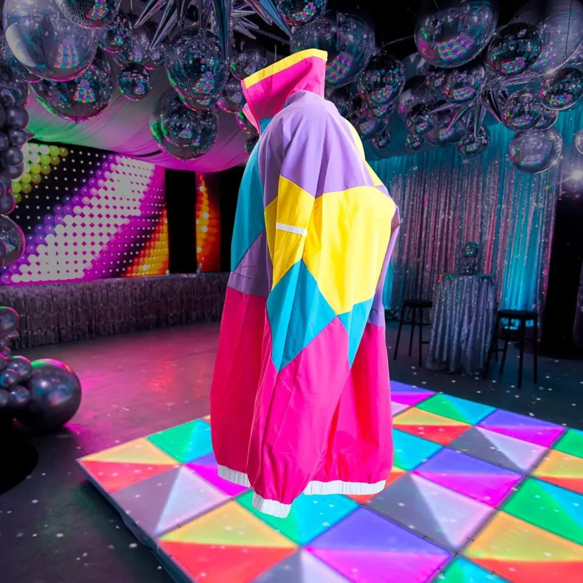 Funny Guy Mugs 80s & 90s Unisex Retro Windbreaker - Runs Large For A Baggy Fit - Throwback Paradise