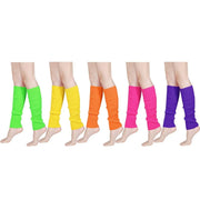Syhood 80s Women Neon Leg Warmers Knit Ribbed Leg Warmer for Party Accessories - Throwback Paradise