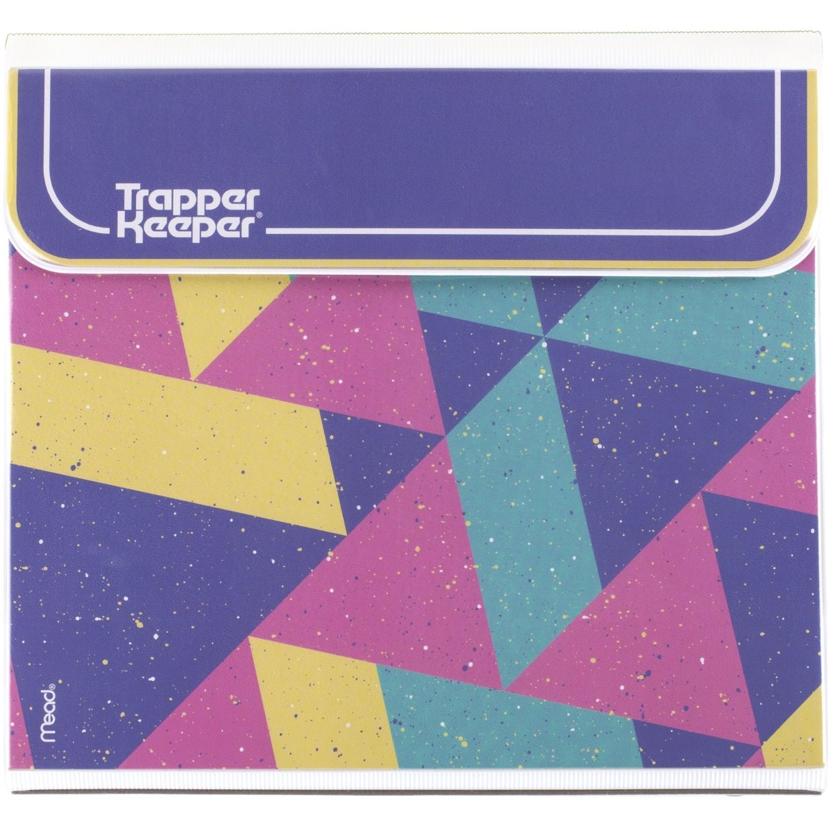 Mead Trapper Keeper Binder, Retro Design, 1 Inch Binder with Folders and Pockets, Holds 8 - 1/2" x 11" Paper, Shapes (260038CQ1 - ECM) - Throwback Paradise