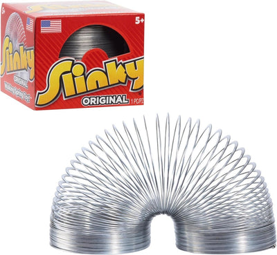 The Original Slinky Walking Spring Toy, 2.75 - inch Diameter Metal Slinky, Fidget Toys - Throwback Paradise